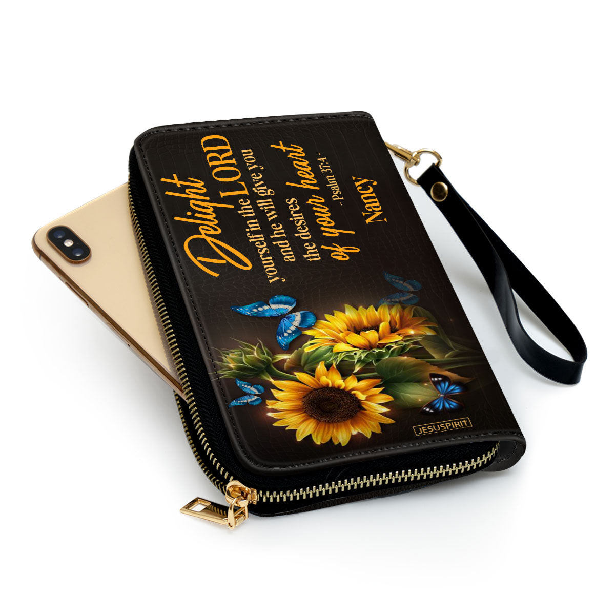 Meaningful Personalized Clutch Purse - Delight Yourself In The Lord NUH437