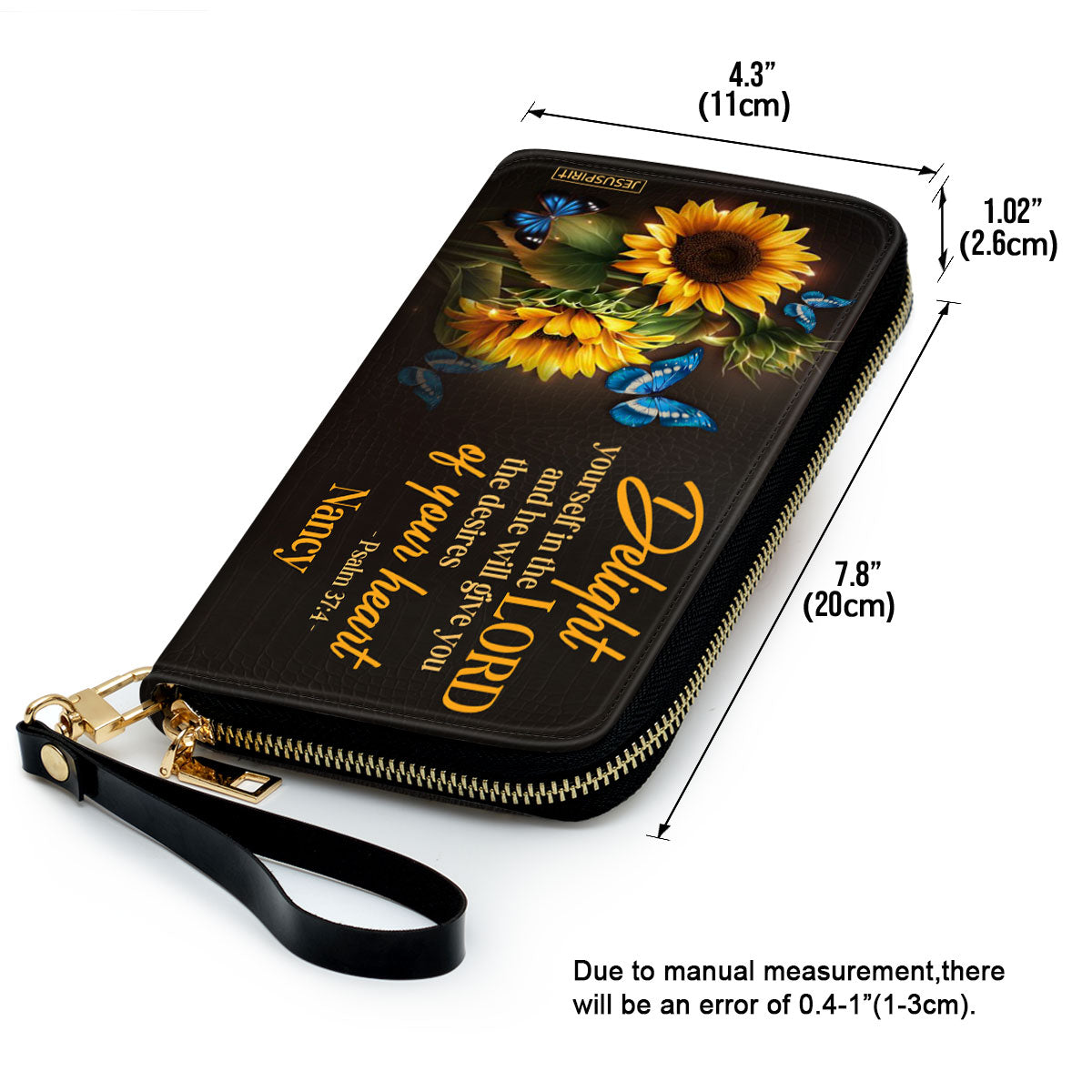Meaningful Personalized Clutch Purse - Delight Yourself In The Lord NUH437