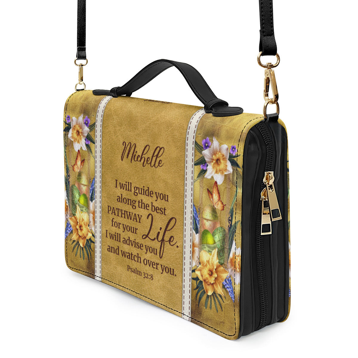 I Will Advise You And Watch Over You - Personalized Bible Cover NUHN383