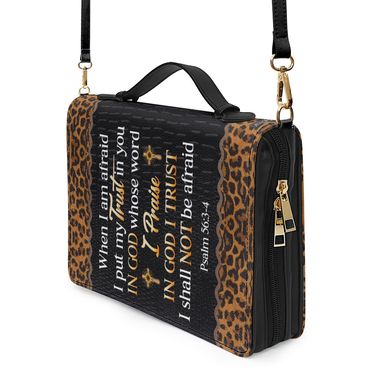 In God I Trust I Shall Not Be Afraid - Gorgeous Personalized Bible Cover NUM434