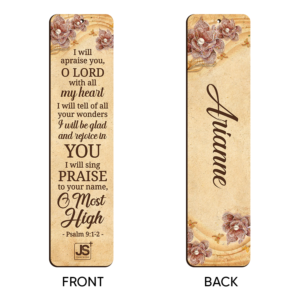 I Will Sing Praise To Your Name - Beautiful Personalized Wooden Bookmarks MH10