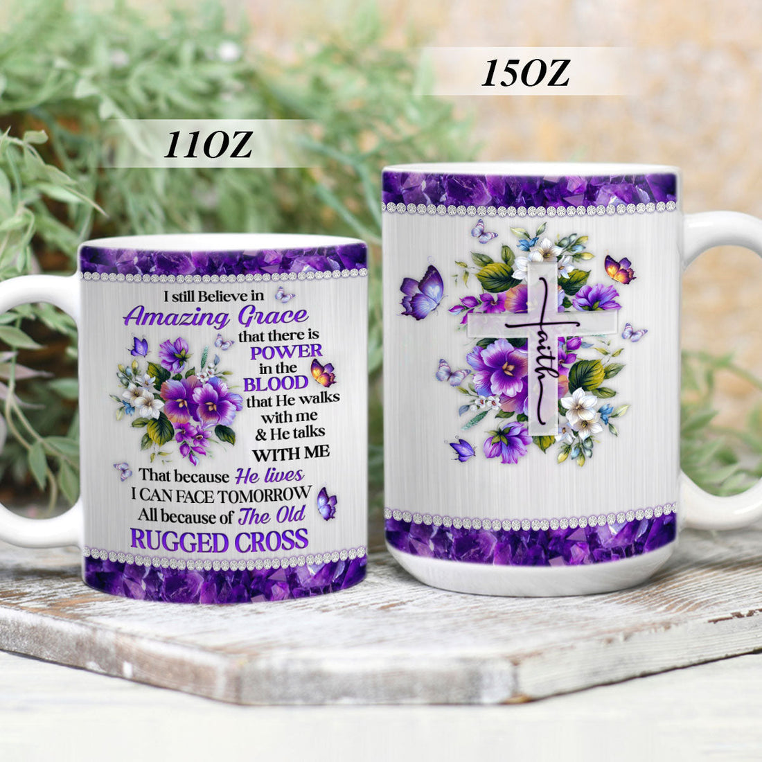 Because He Lives, I Can Face Tomorrow - Fancy Personalized White Ceramic Mug NUHN145A