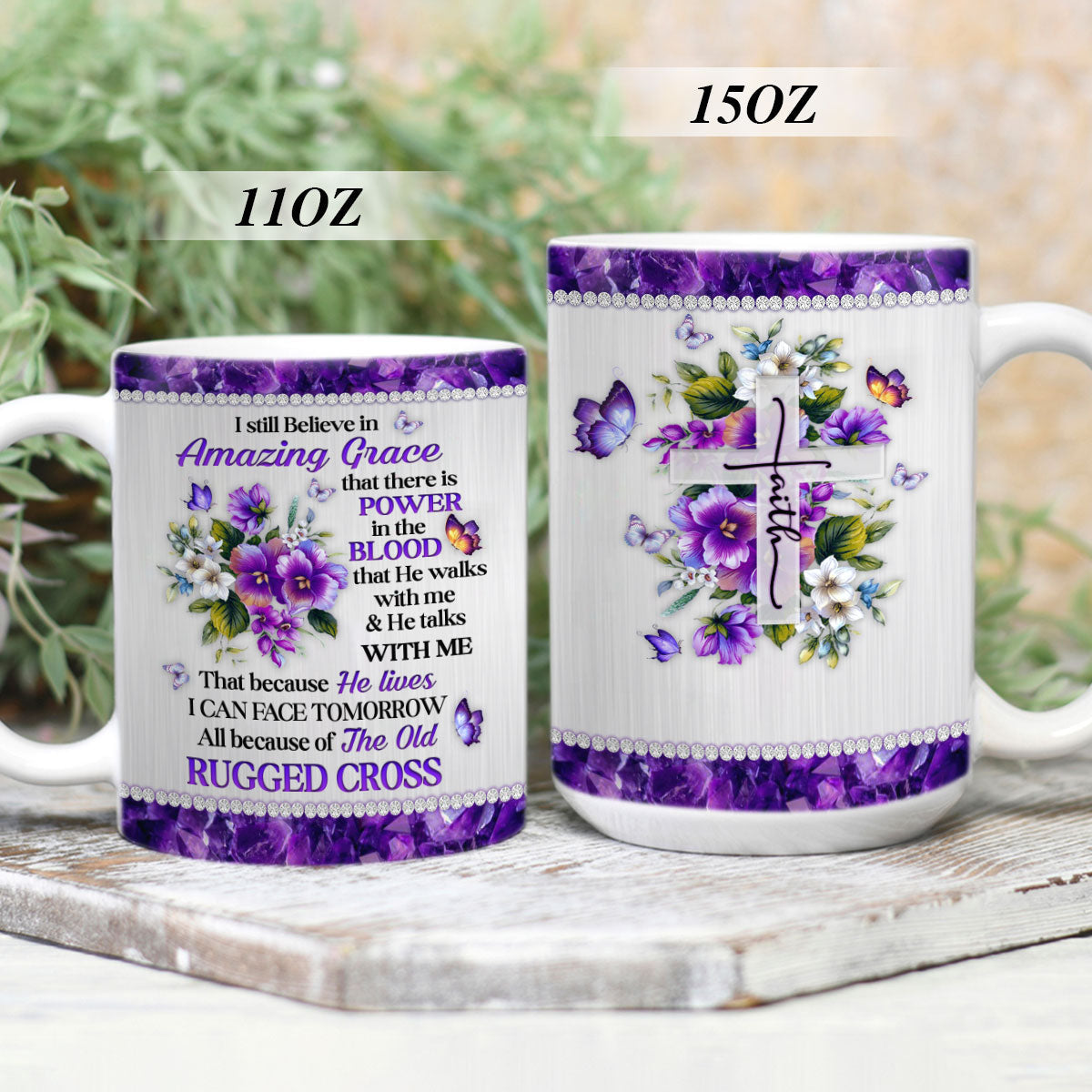 Because He Lives, I Can Face Tomorrow - Fancy Personalized White Ceramic Mug NUHN145A