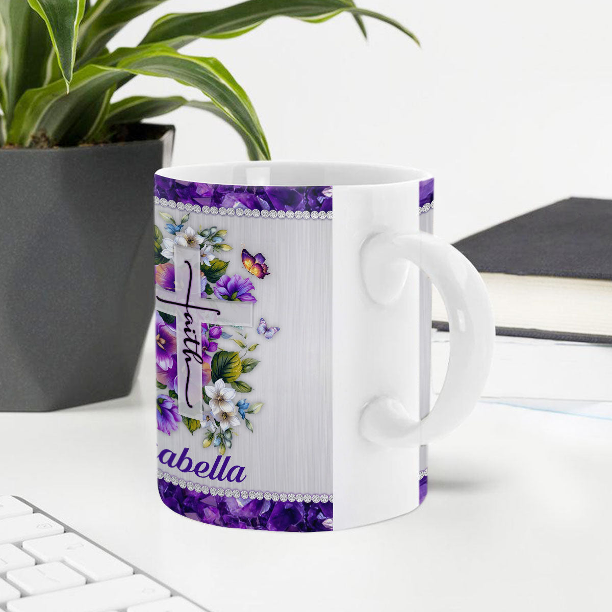Because He Lives, I Can Face Tomorrow - Fancy Personalized White Ceramic Mug NUHN145A