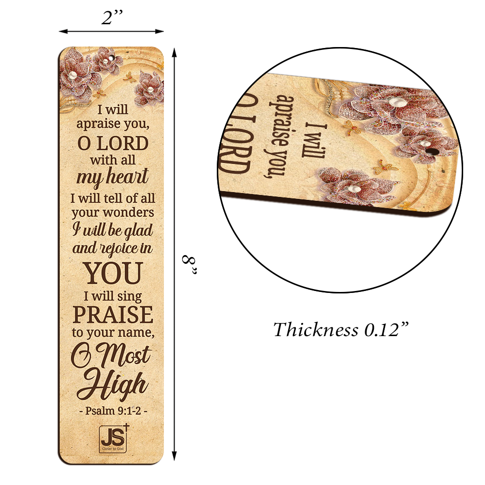 I Will Sing Praise To Your Name - Beautiful Personalized Wooden Bookmarks MH10